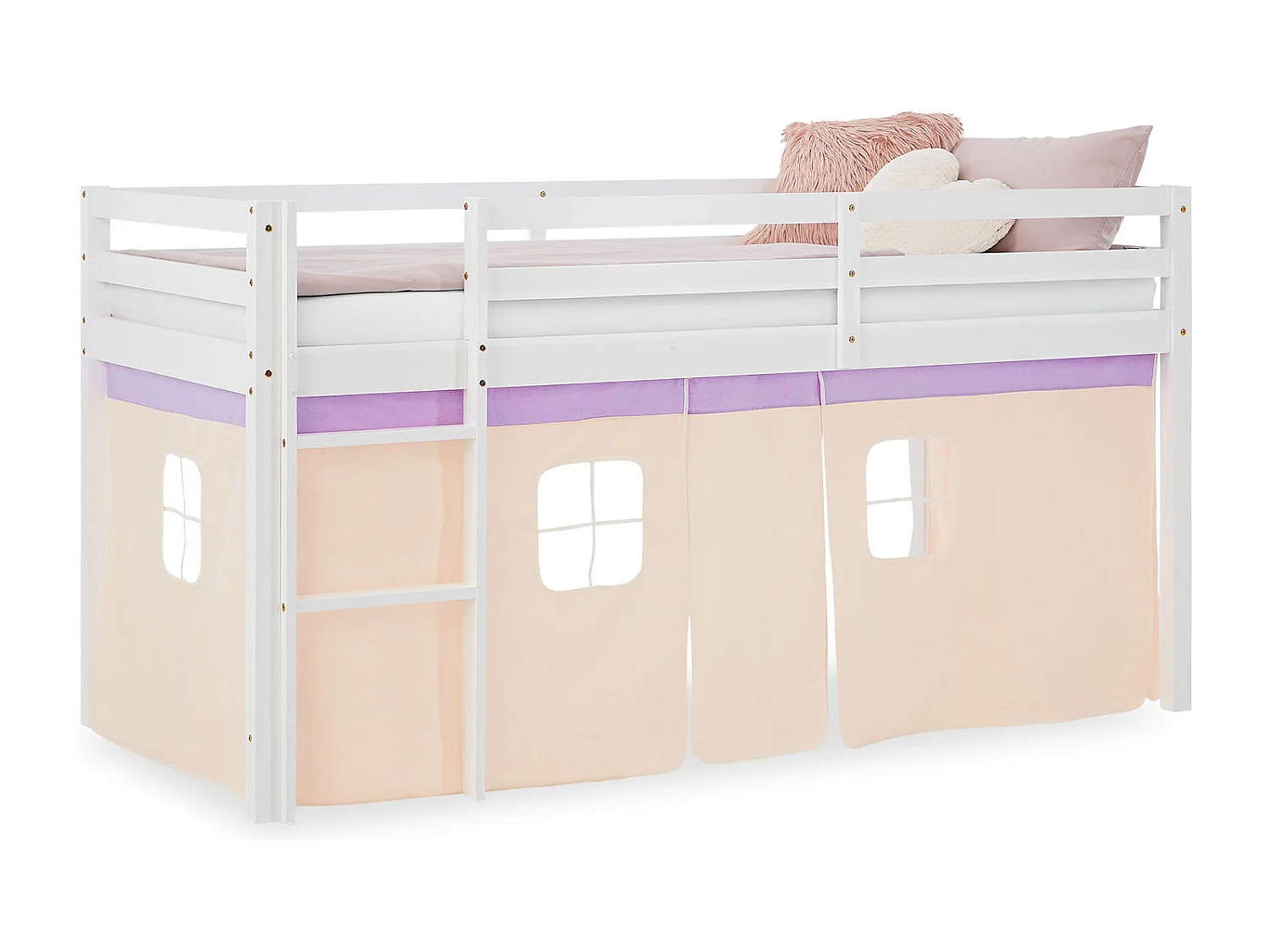 Hochbett 90x200 cm Lila Pfirsich Etagenbett