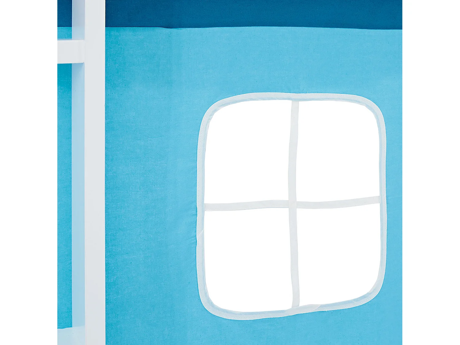 Hochbett 90x200 cm Blau Kinderbett mit Stauraum