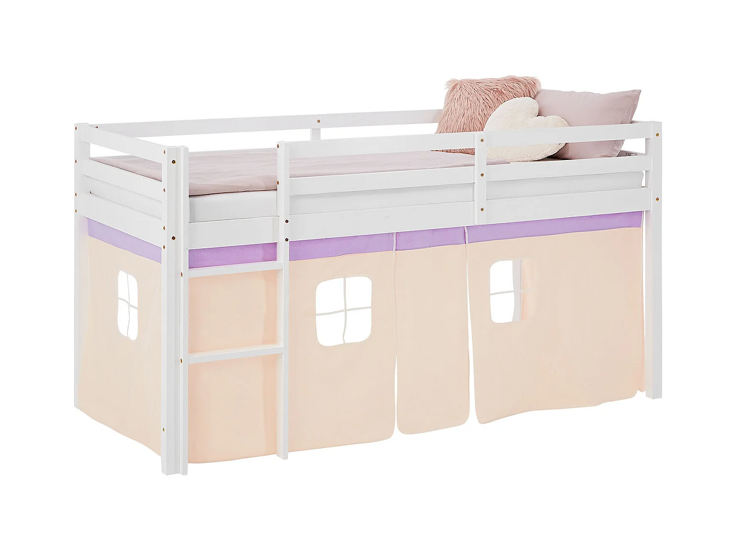 Hochbett 90x200 cm Lila Pfirsich Kabinenbett Etagenbett