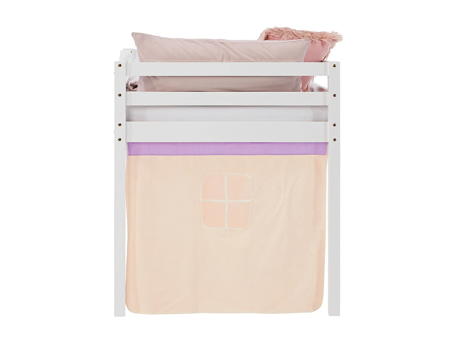 Lit Cabine 90x200 cm Violet Pêche Lit Superposé Loft