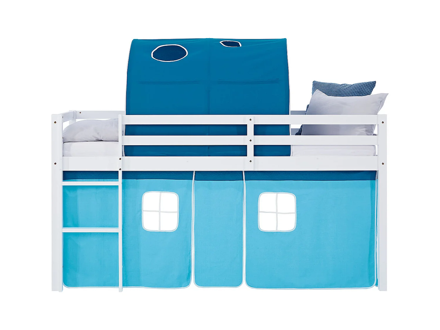 Hochbett 90x200 cm Blaue Kabine