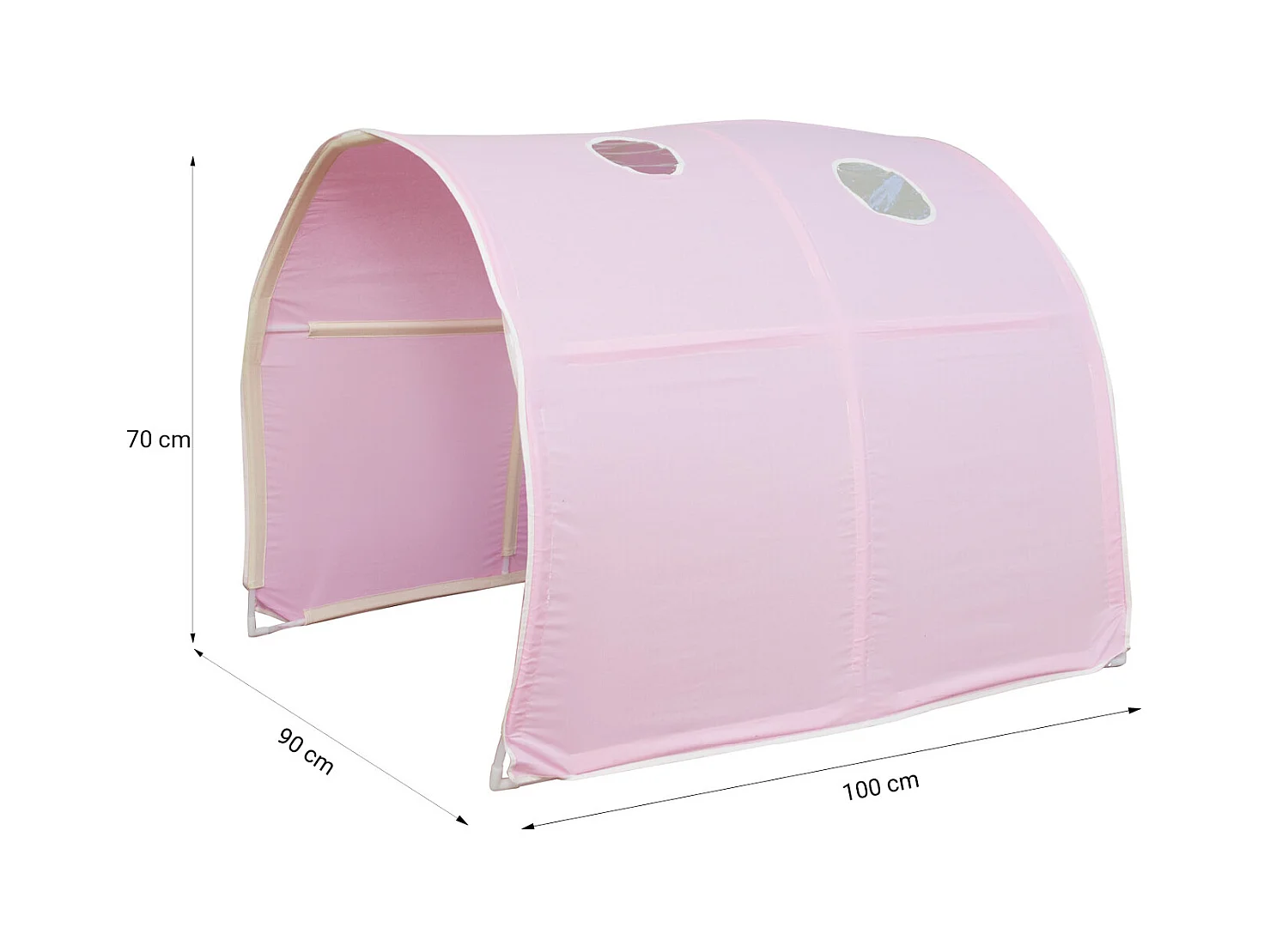 Hochbett 90x200 cm Rosa