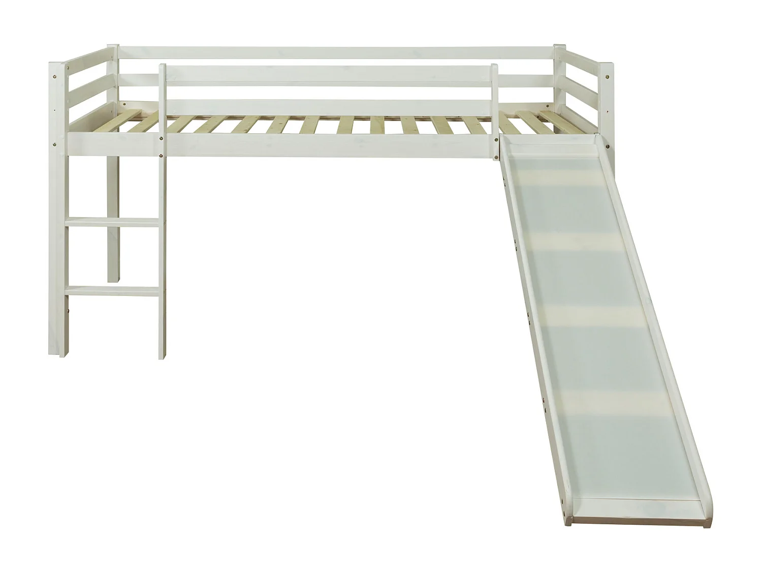 Lit mezzanine 207x110x97 cm pin blanc