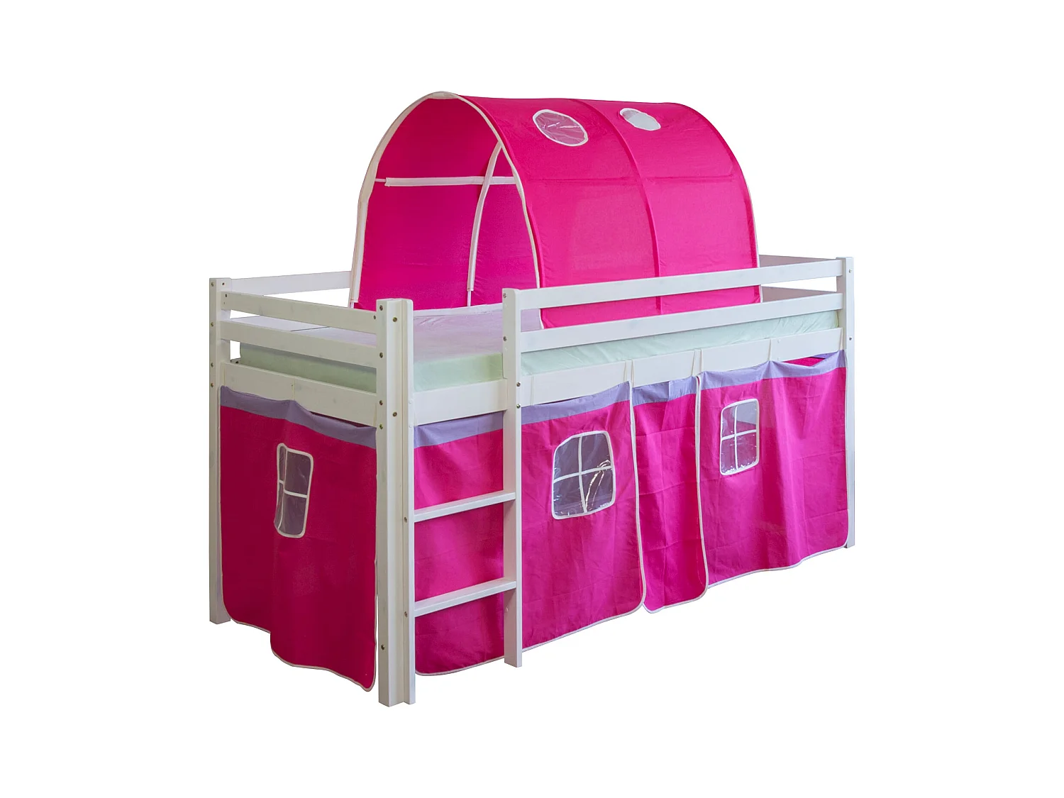 Hochbett 90x200 cm Rot