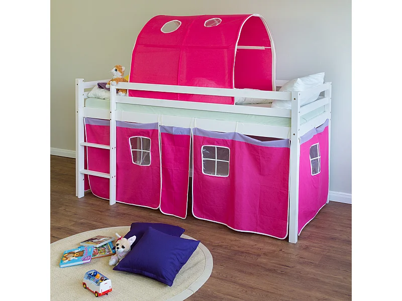 Cama alta 90x200 cm Roja