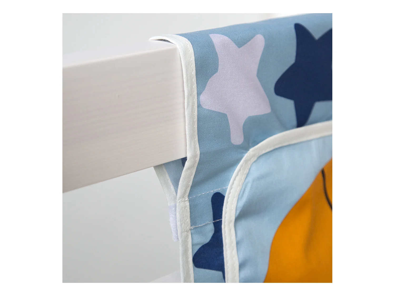 Lit Mezzanine 90x200 cm Blanc Bois Massif Football