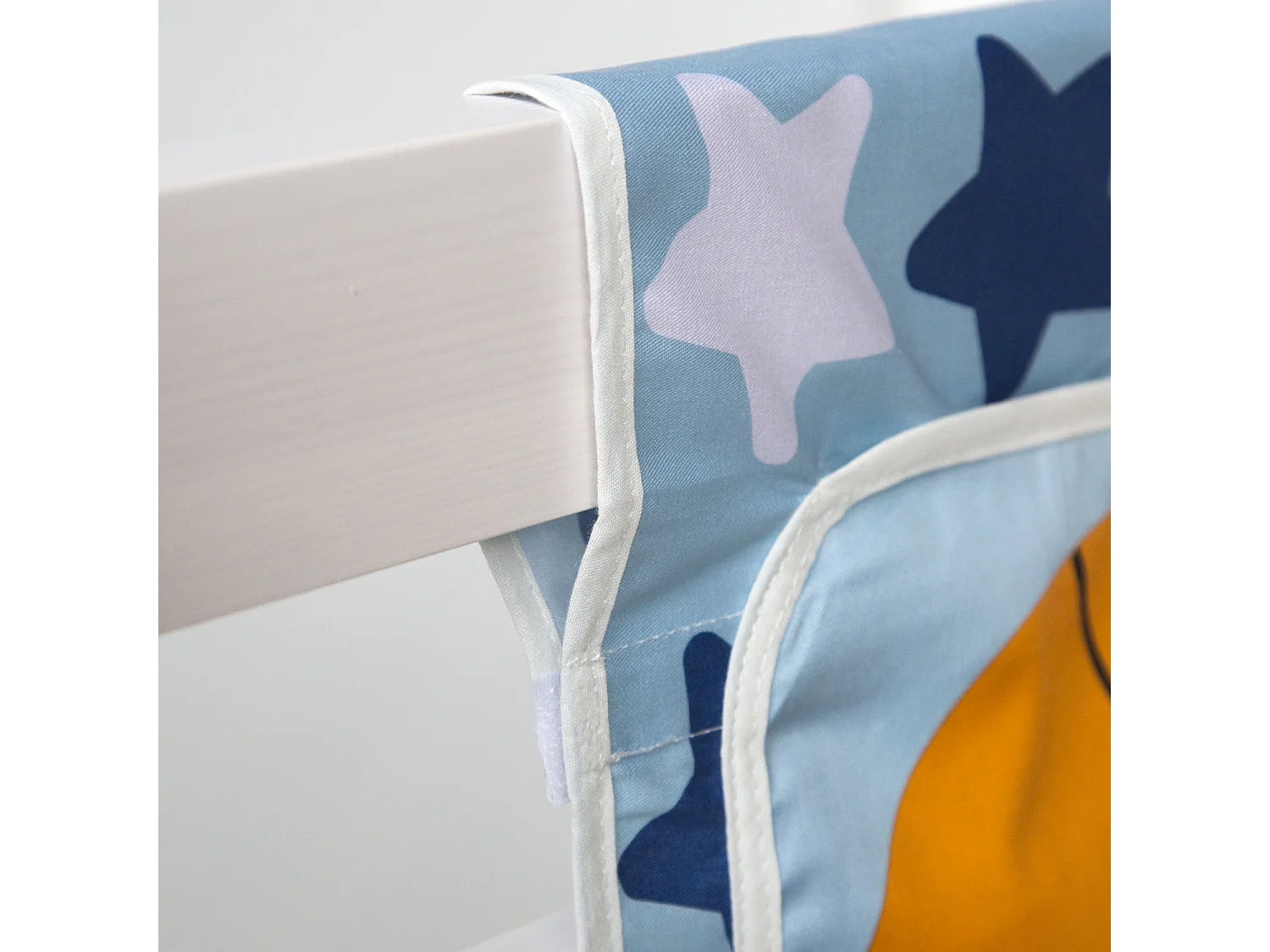 Łóżko piętrowe 90x200 cm Białe Drewno lite Piłka nożna