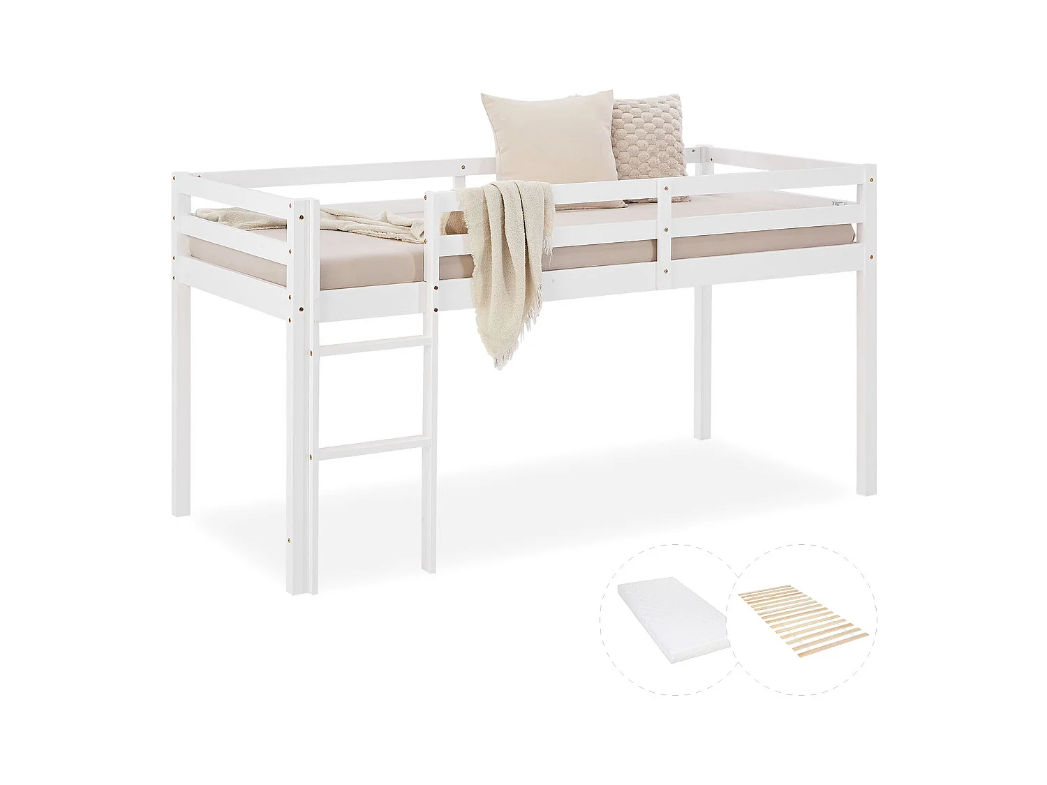 Hochbett 207x110x97 cm weiß