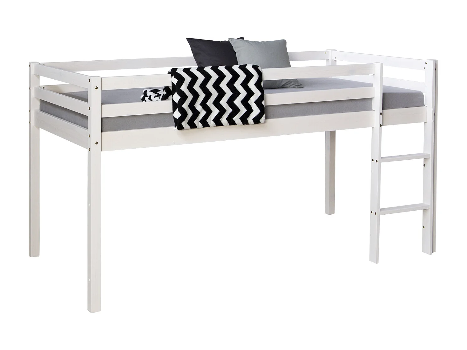 Lit mezzanine 207x110x97 cm blanc