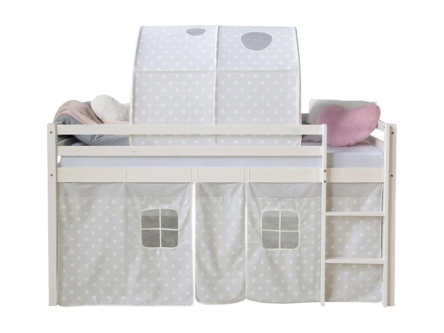 Lit d'enfant 90x200 cm étoiles blanches