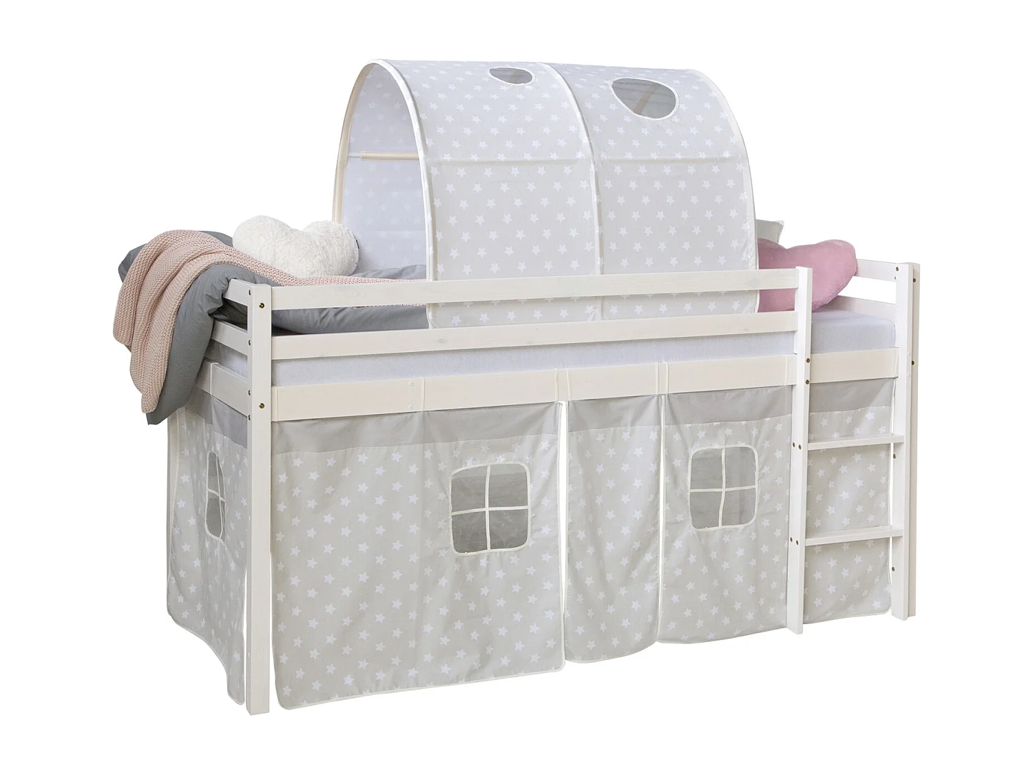 Lit d'enfant 90x200 cm étoiles blanches