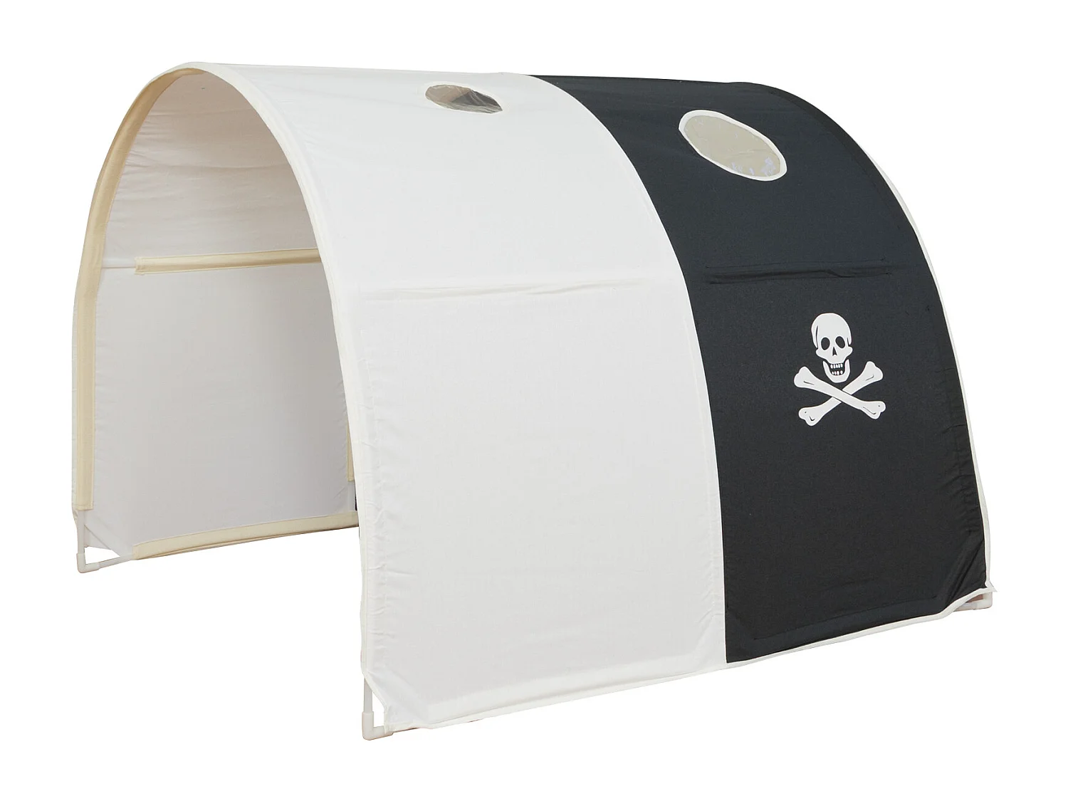 Hochbett 90x200 cm Schwarz Pirat