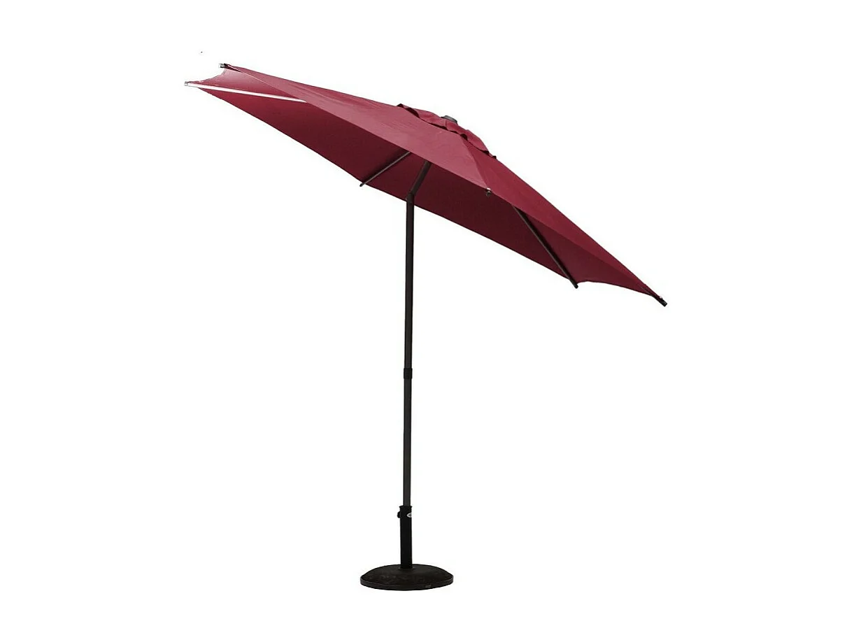 Parasol droit rond 2,7m Soya bordeaux Hespéride