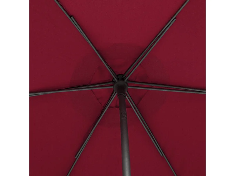 Parasol droit rond 2,7m Soya bordeaux Hespéride