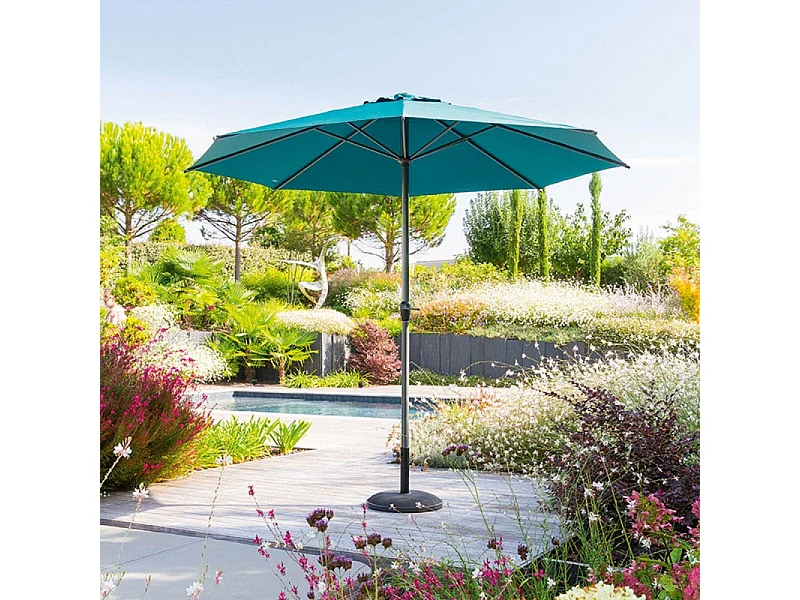 Parasol mat central rond 3m Loompa canard Hespéride