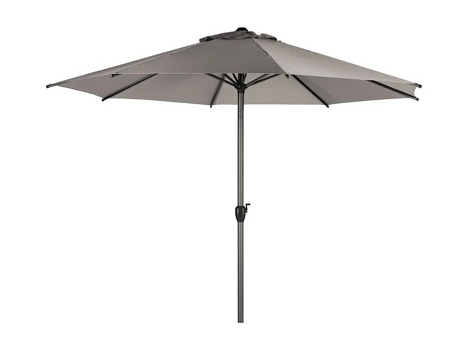 Parasol mat central rond 3m Loompa taupe Hespéride
