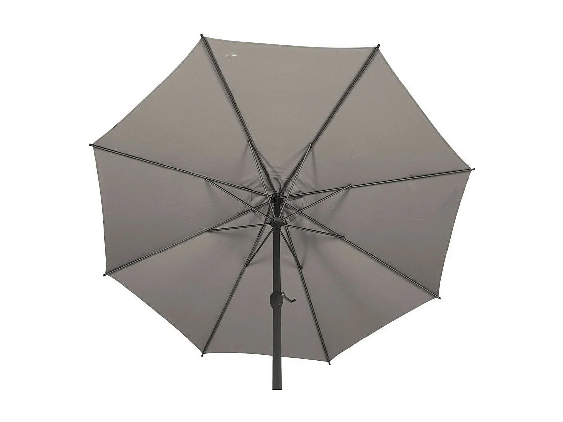 Parasol mat central rond 3m Loompa taupe Hespéride