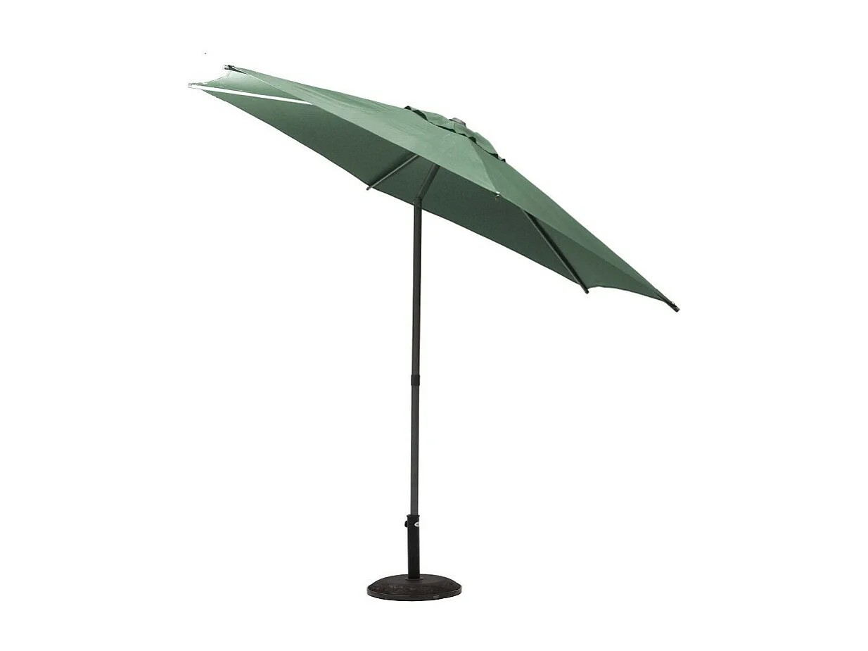 Parasol droit rond 2,7m Soya vert olive Hespéride