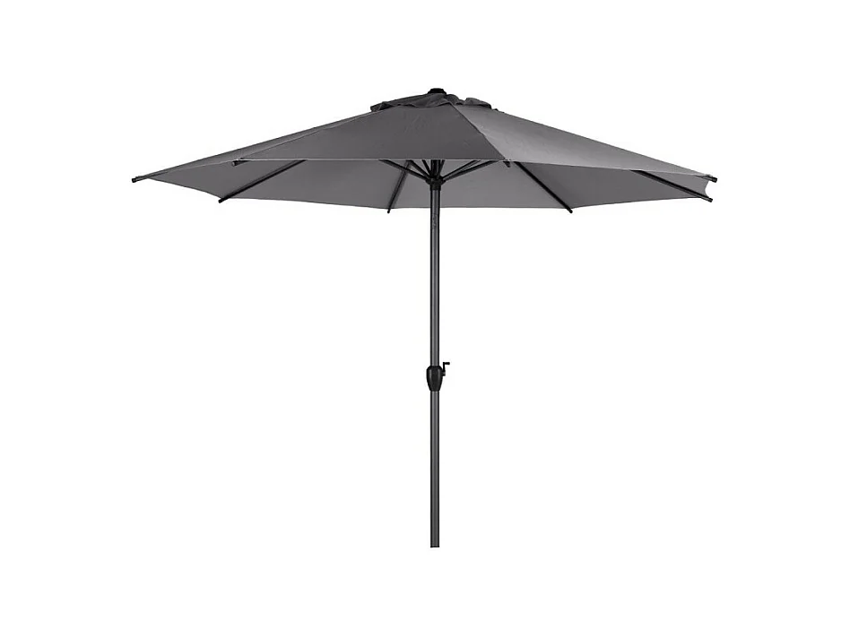 Parasol mat central rond 3m Loompa ardoise Hespéride