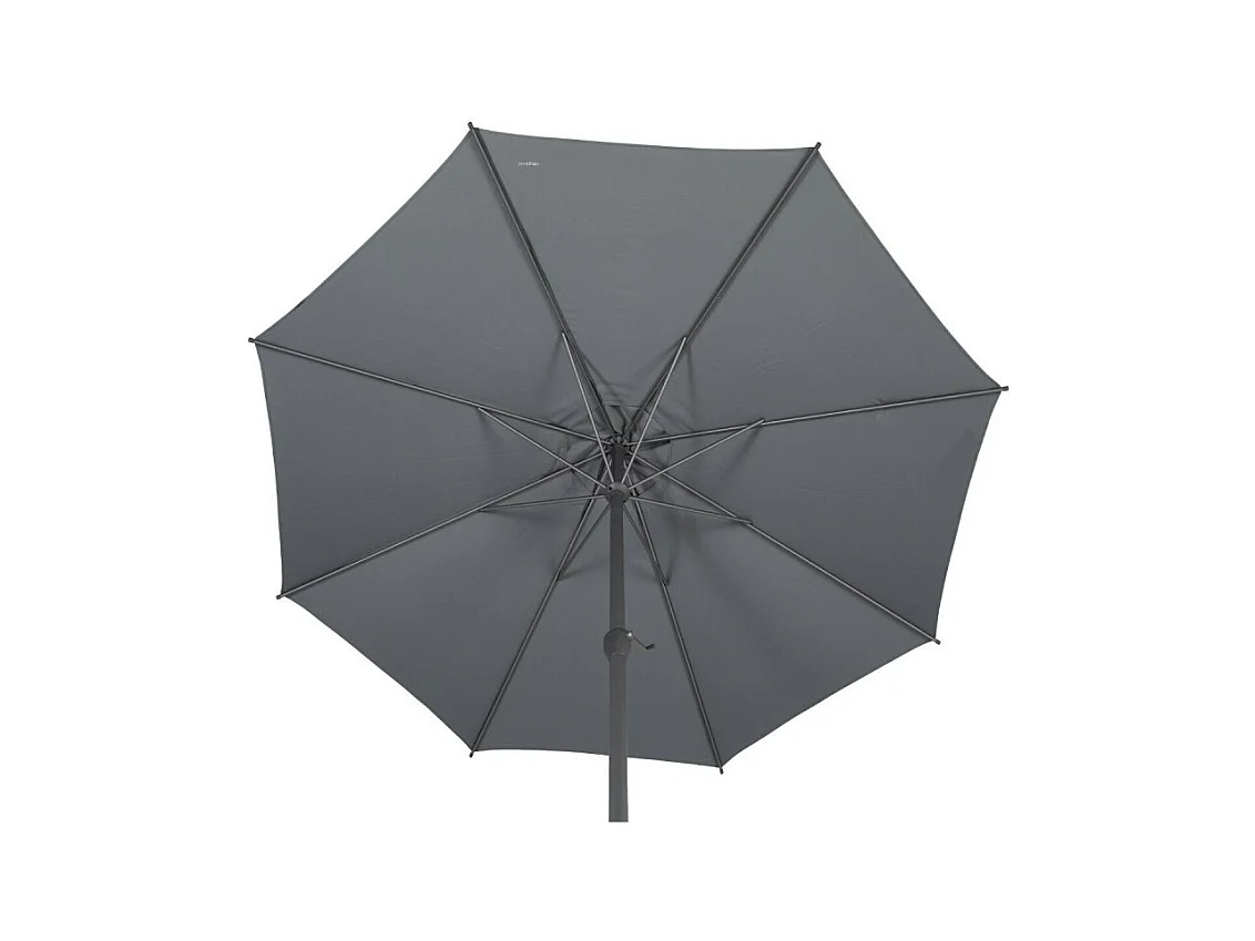 Parasol mat central rond 3m Loompa ardoise Hespéride