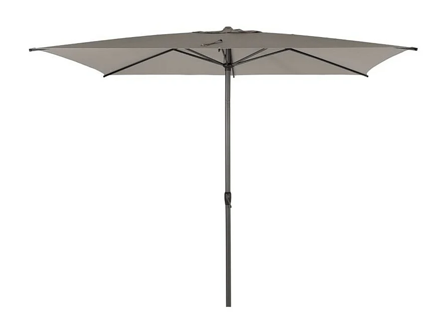 Parasol mat central 2x3 m Loompa taupe Hespéride