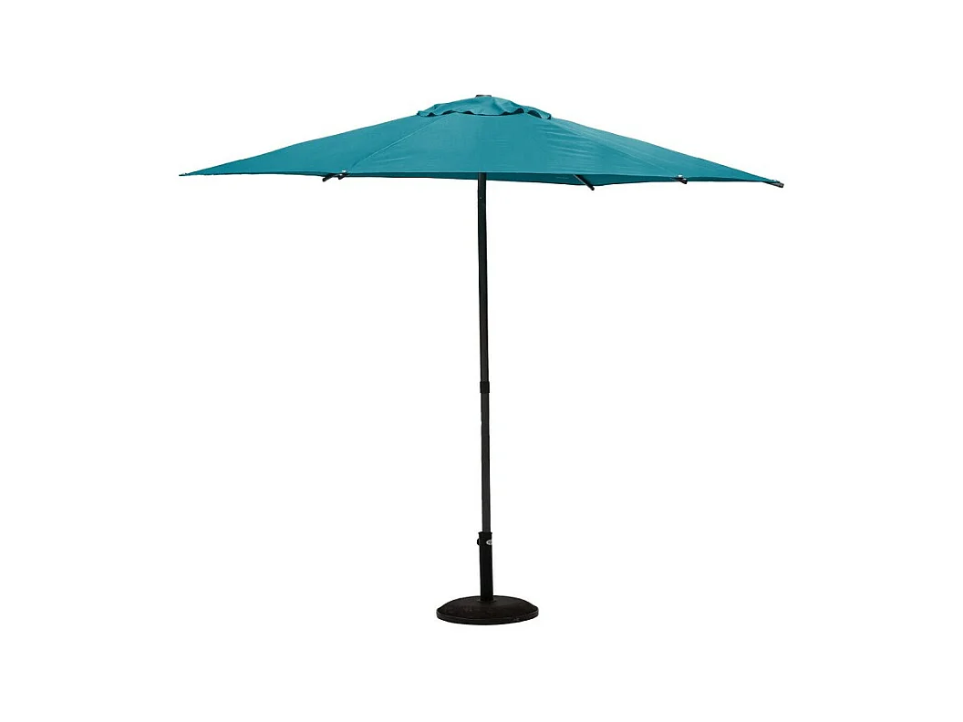 Parasol droit rond 2,7m Soya bleu canard Hespéride
