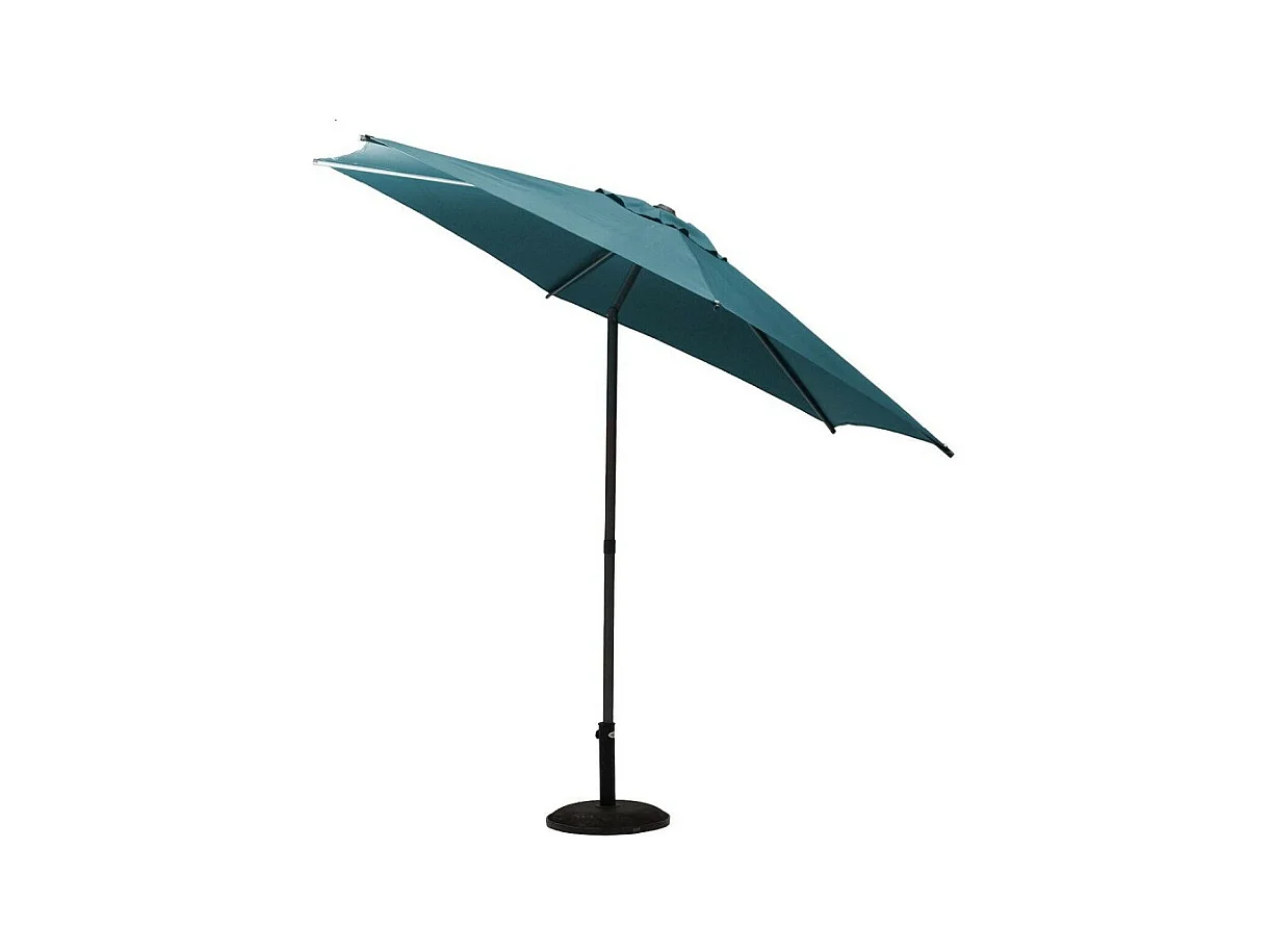 Parasol droit rond 2,7m Soya bleu canard Hespéride