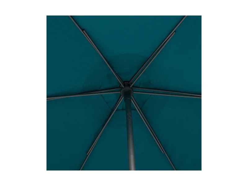 Parasol droit rond 2,7m Soya bleu canard Hespéride