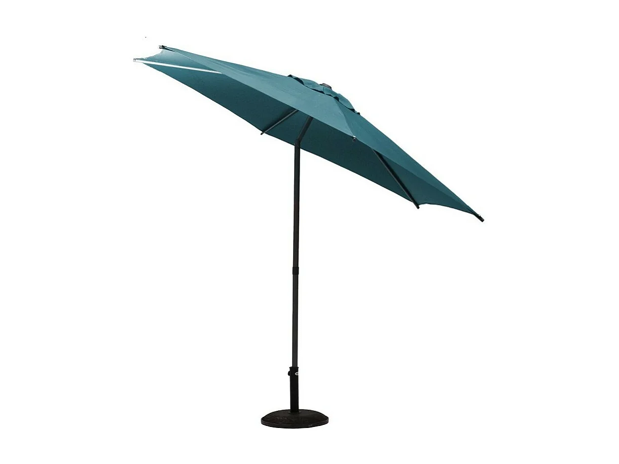 Parasol droit rond 2,7m Soya bleu canard Hespéride