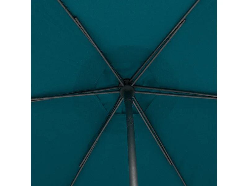 Parasol droit rond 2,7m Soya bleu canard Hespéride