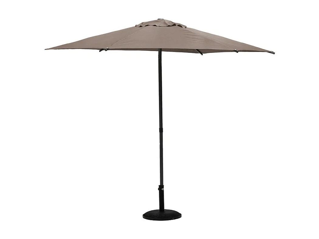 Parasol droit rond 2,7m Soya taupe Hespéride