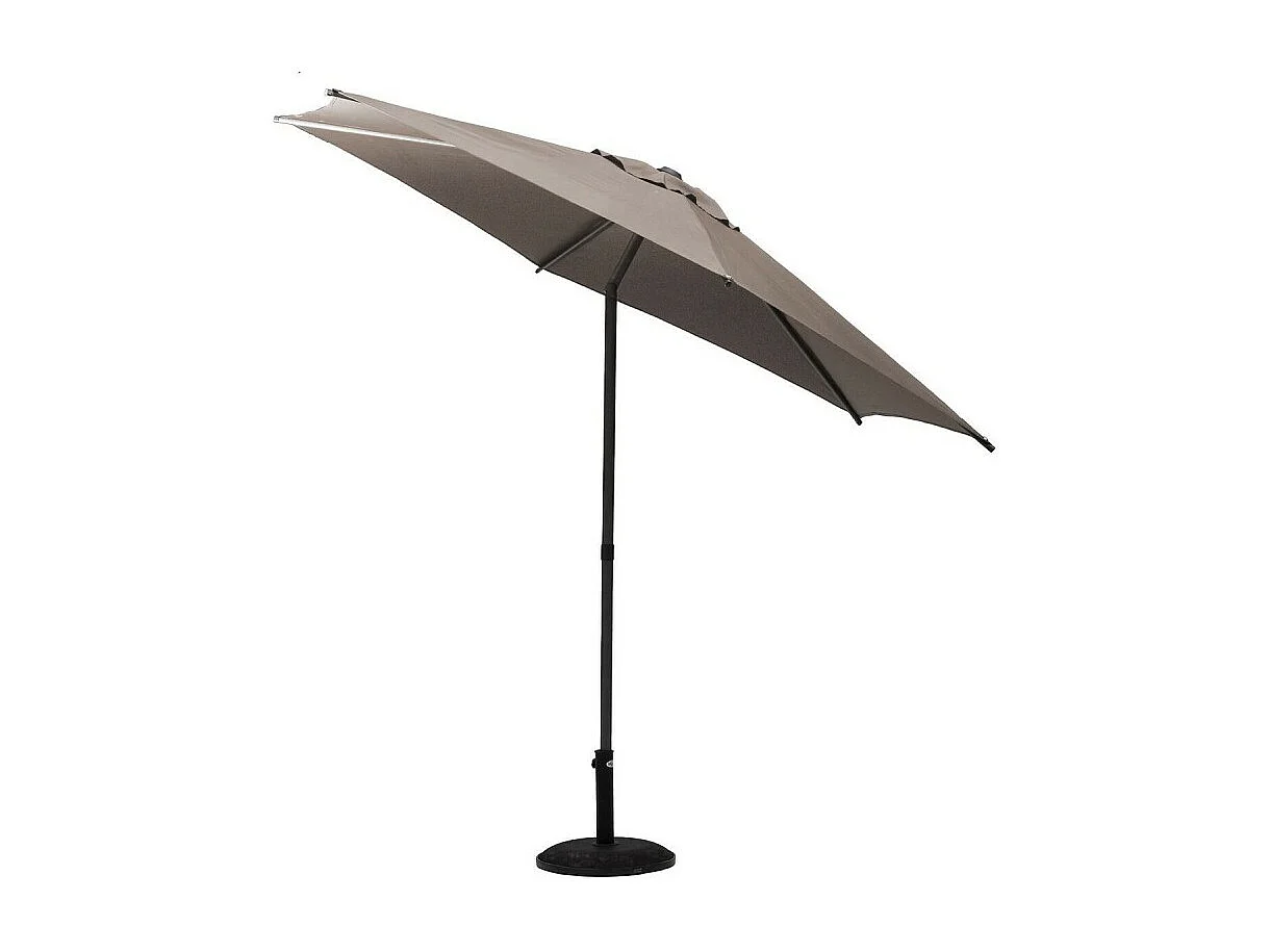 Parasol droit rond 2,7m Soya taupe Hespéride