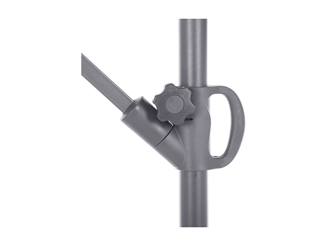 Parasol rond décentré Janeiro 3 m bordeaux Hespéride