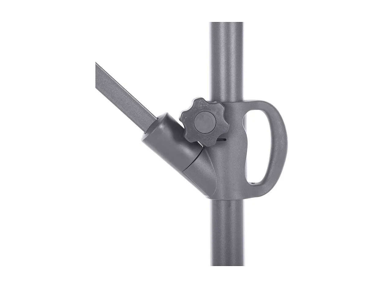 Parasol rond décentré Janeiro 3 m bordeaux Hespéride