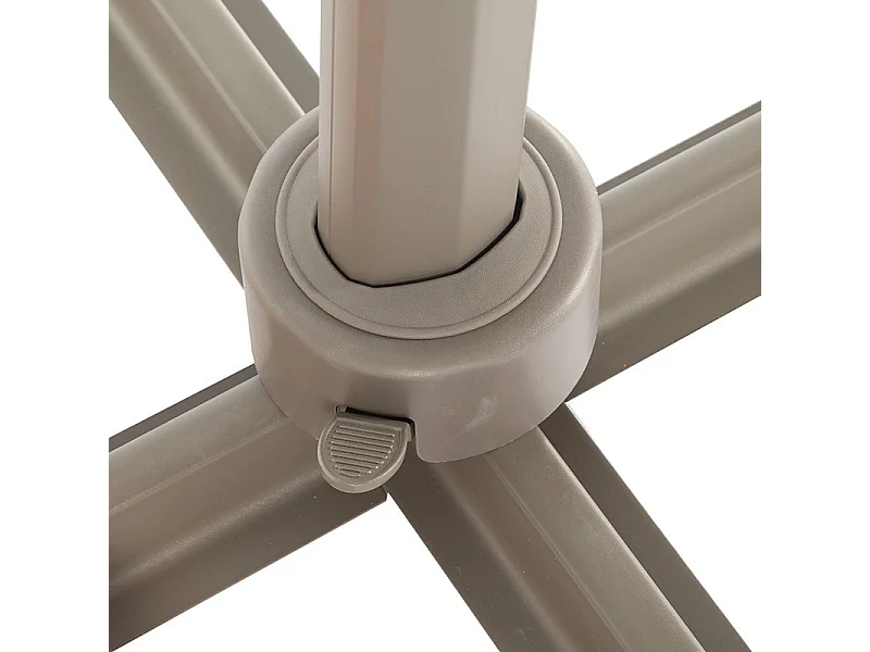 Parasol décentré Eléa inclinable carré noisette Hespéride