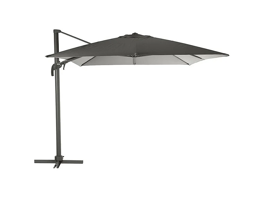 Parasol décentré Eléa inclinable carré ardoise Hespéride