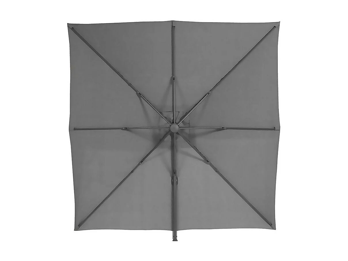 Parasol décentré Eléa inclinable carré ardoise Hespéride