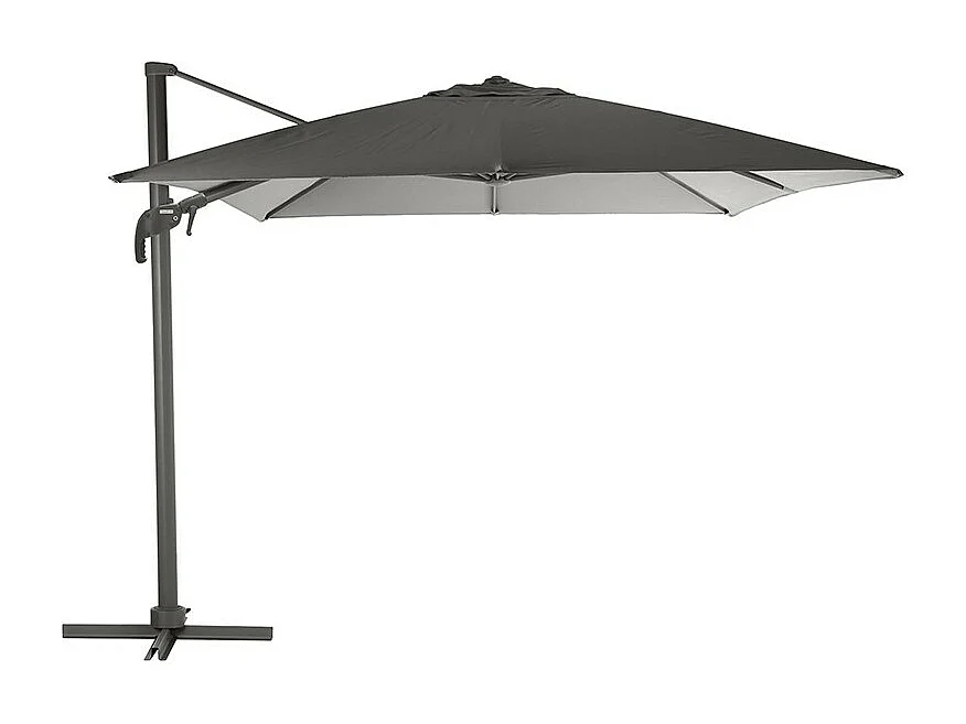 Parasol décentré Eléa inclinable carré ardoise Hespéride