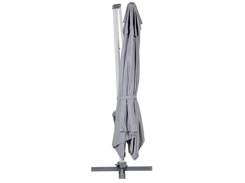Parasol déporté rectangulaire Equador ardoise Hespéride - Gris