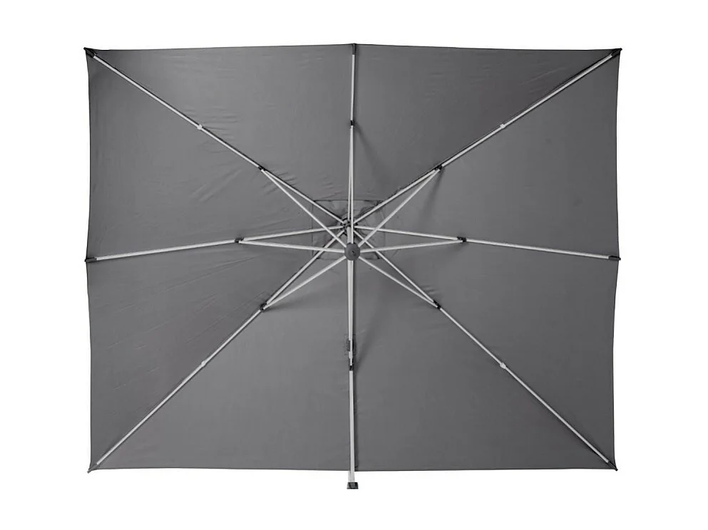 Parasol déporté rectangulaire Equador ardoise Hespéride - Gris