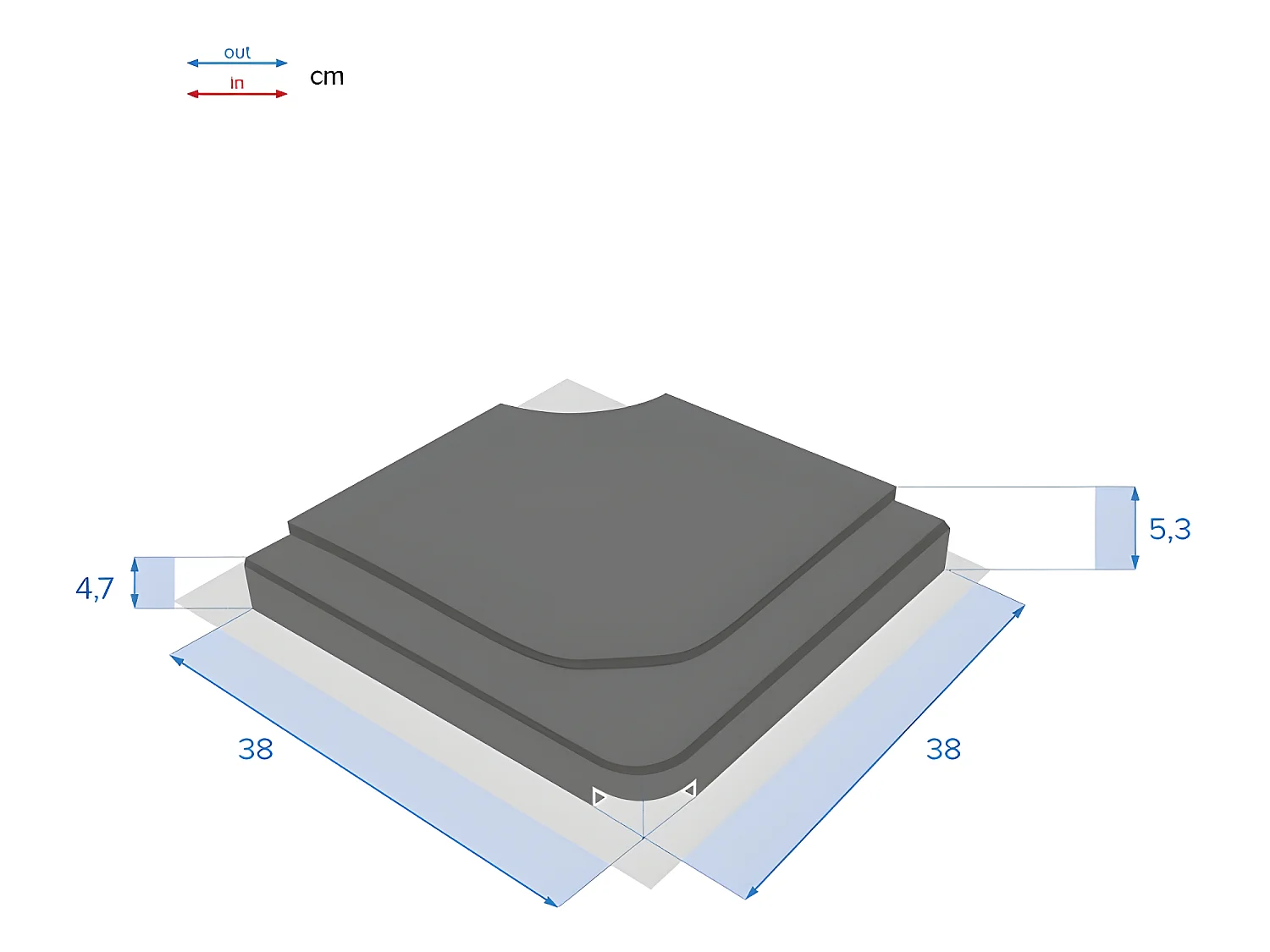 Dalle pour parasol 15 kg béton Stacio noir Hespéride
