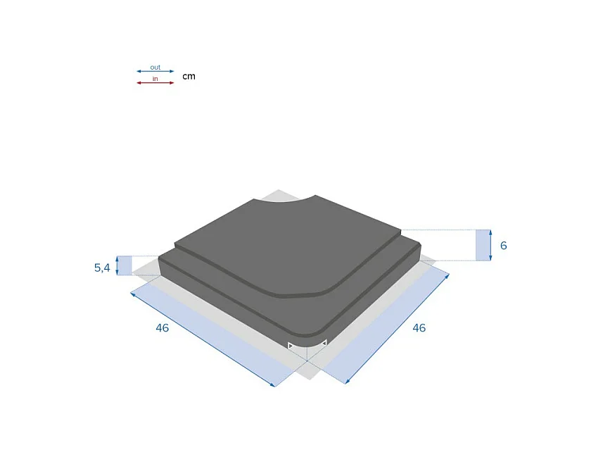 Dalle pour parasol 25 kg béton Stacio noir Hespéride