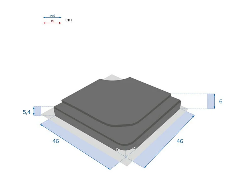 Dalle pour parasol 25 kg béton Stacio noir Hespéride
