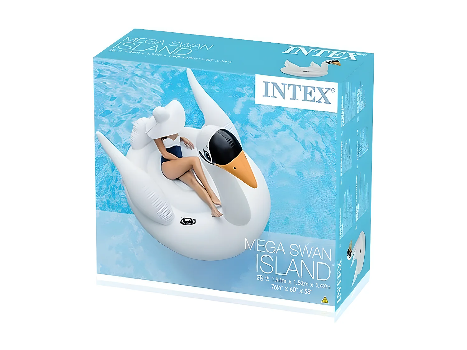 Bouée Géante Gonflable "Cygne" 194cm Blanc