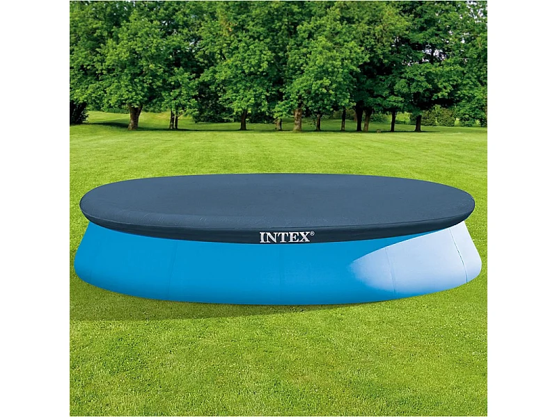 Bâche de protection 3,66m de diamètre piscine autostable ronde Intex - Bleu