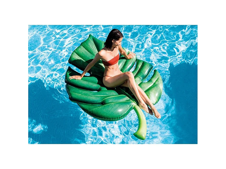 Matelas Gonflable "Feuille Tropicale" 213cm Vert