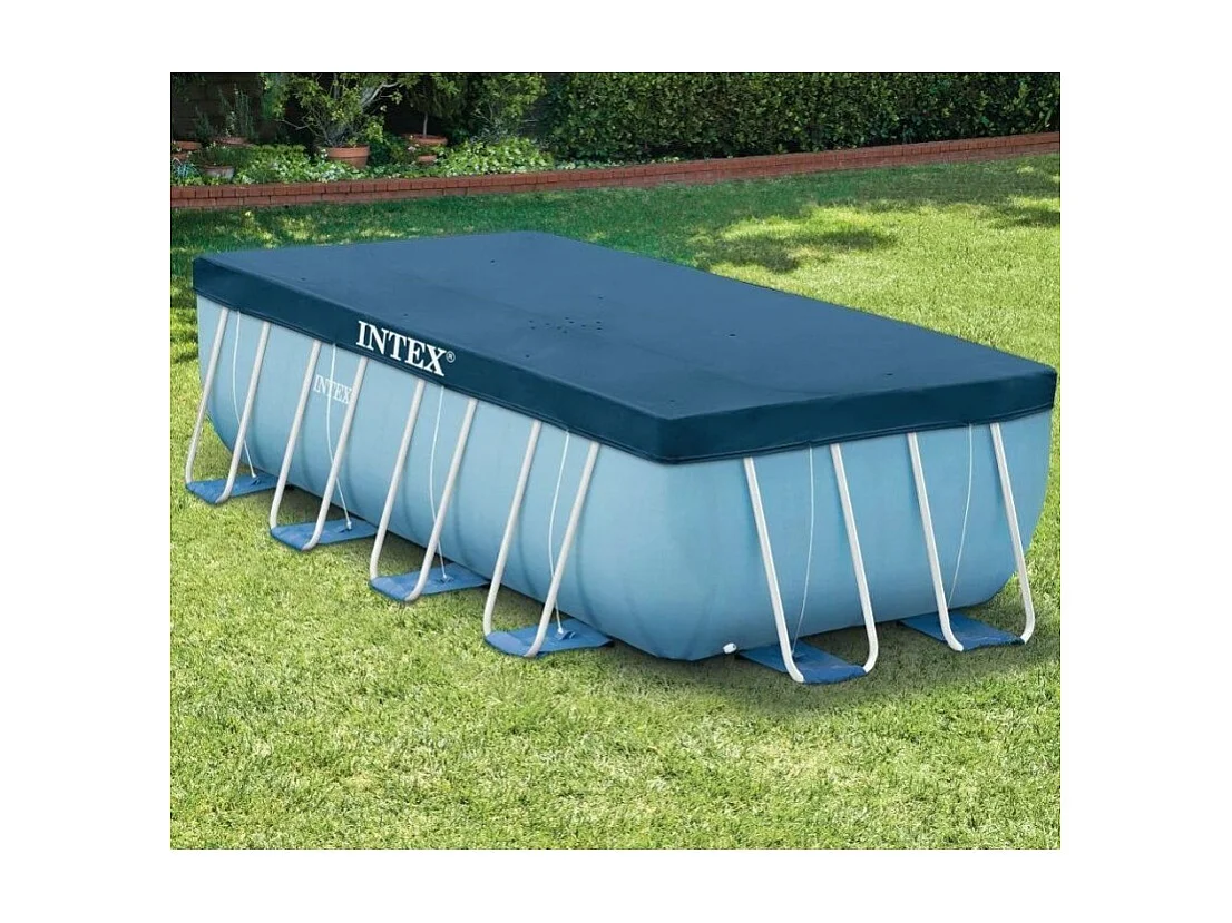 Bache 4x2m pour piscine tubulaire rectangulaire Intex