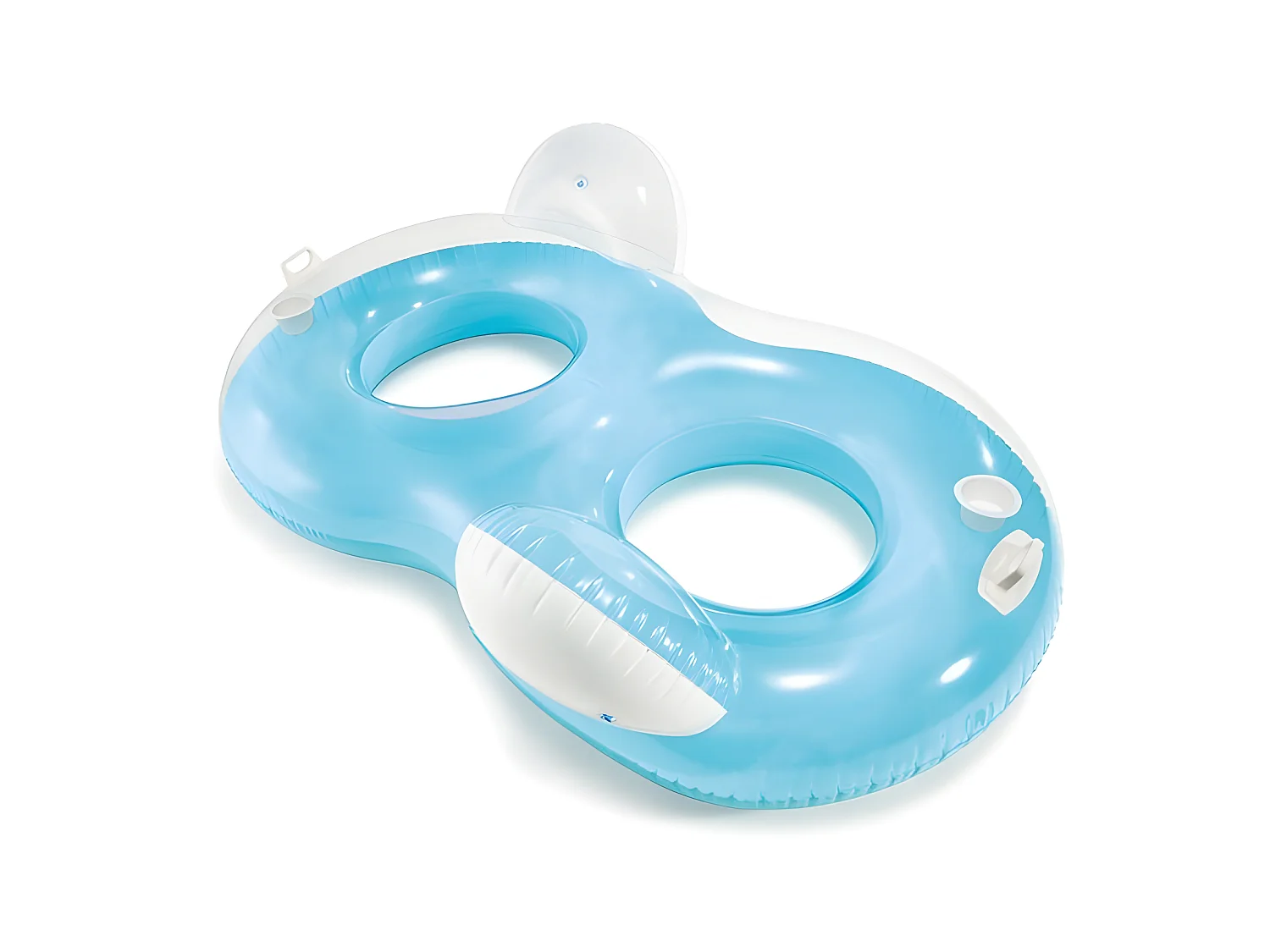 Colchoneta Intex 2 plazas azul/blanco 198x117 cm