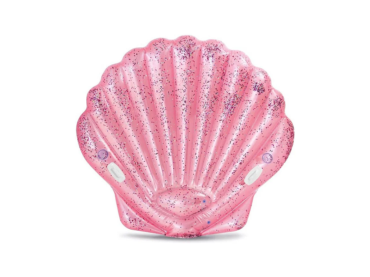 Matelas Gonflable "Coquillage Glitter" 178cm Rose