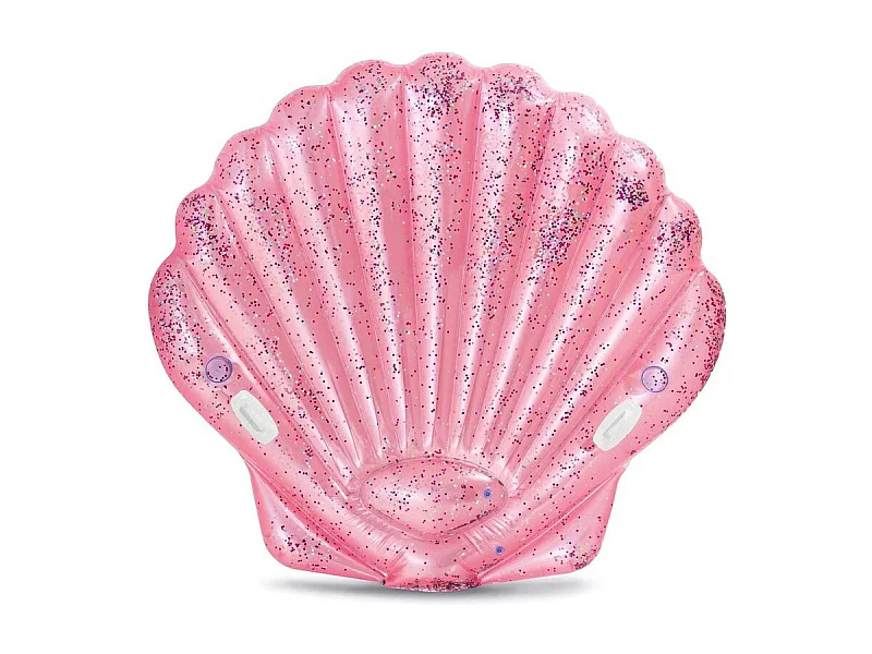 Matelas Gonflable "Coquillage Glitter" 178cm Rose